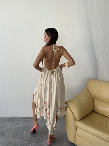 Carina Freepeople İthal Tunik Nakış İşlemeli Sarı - 3