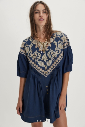 Freepeople İthal Denim Elbise Lacivert - 4