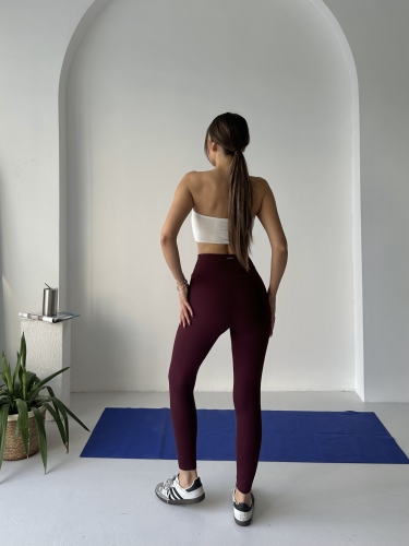 Lovise Oysho Sporcu Tayt Bordo - 2