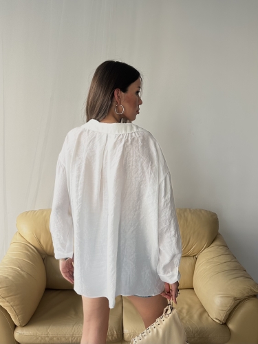 Maya Oversized Gömlek Beyaz - 2