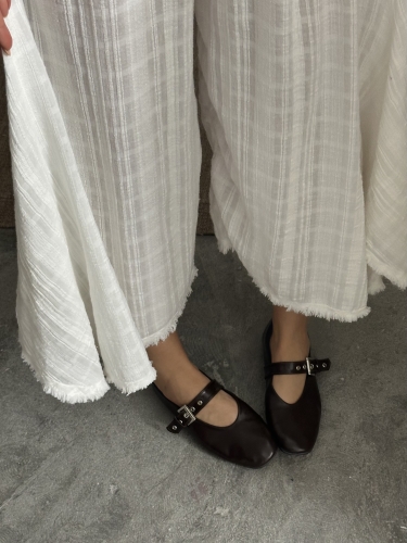 Melinda Keten Kumaş Pantolon Beyaz - 2