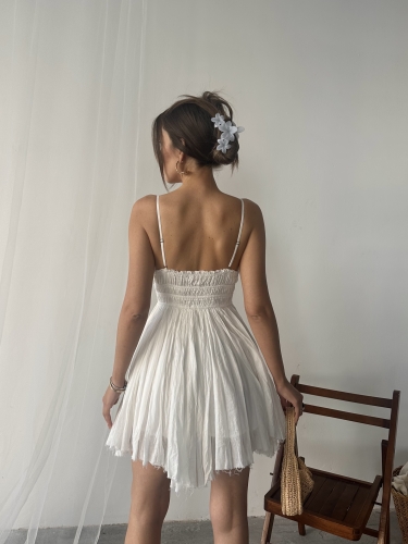 Mirja İp Askılı Freepeople İthal Elbise Beyaz - 2