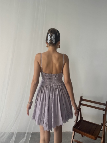 Mirja İp Askılı Freepeople İthal Elbise Lila - 3