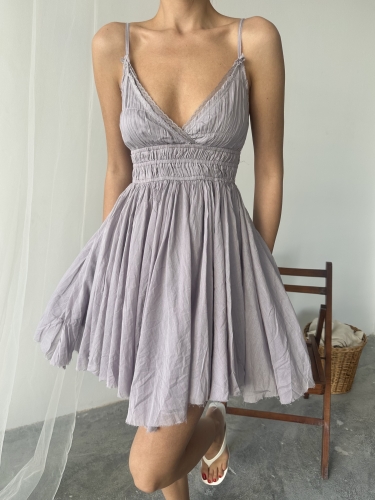 Mirja İp Askılı Freepeople İthal Elbise Lila - 4