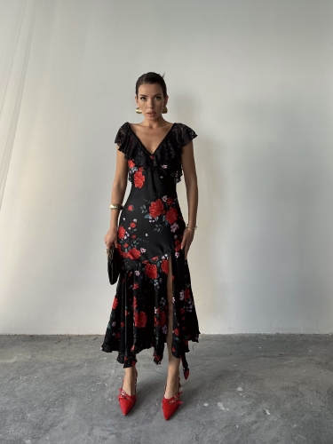 Rose Free People İthal Elbise Siyah - 5