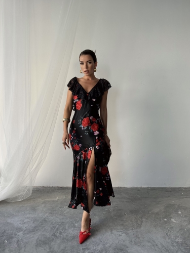 Rose Free People İthal Elbise Siyah - 2