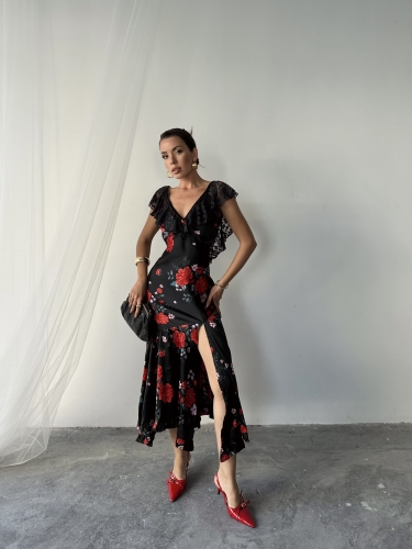Rose Free People İthal Elbise Siyah - 3