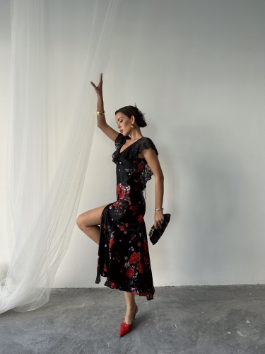 Rose Free People İthal Elbise Siyah - 6