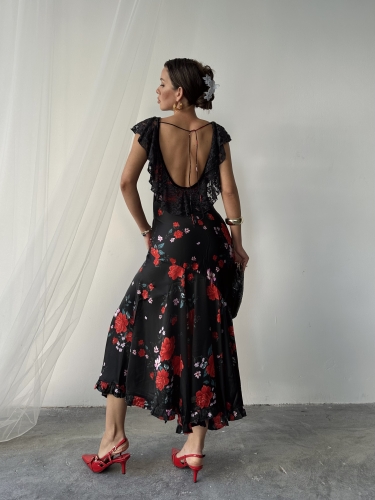 Rose Free People İthal Elbise Siyah - 4