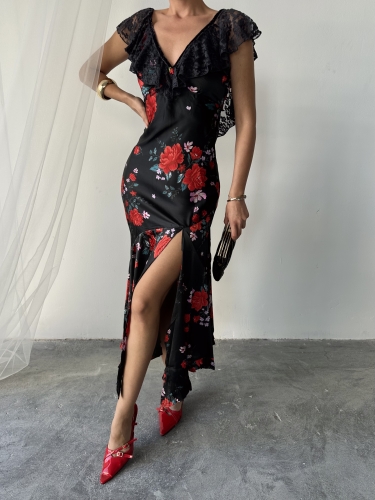 Rose Free People İthal Elbise Siyah - 7