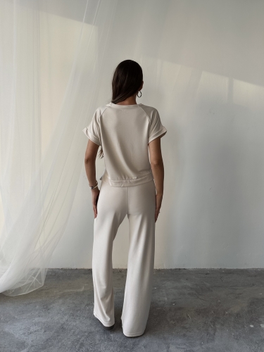 Sarah Oysho Modal Kumaş İkili Takım Bej - 3