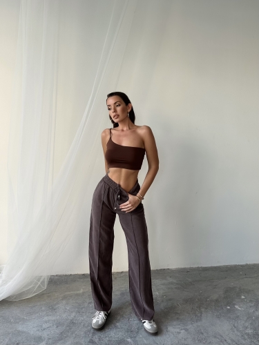 Tindra Massimo Dutti Modal Kumaş Pantolon Kahverengi 