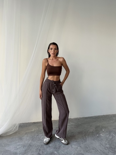 Tindra Massimo Dutti Modal Kumaş Pantolon Kahverengi - 4