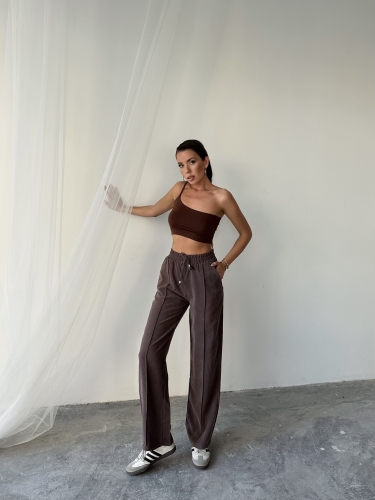 Tindra Massimo Dutti Modal Kumaş Pantolon Kahverengi - 2